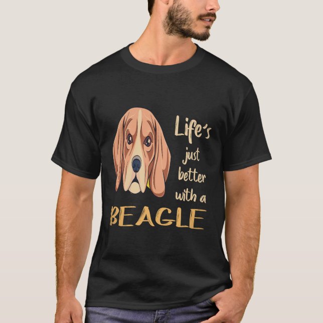 21 Livet är bara bättre med en Beagle T Shirt (Framsida)