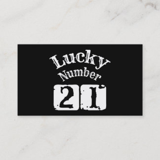 21 - Lucknummer 21 Tur Visitkort