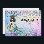 *~* 21 Luxe Rainbow Sjöjungfru Glam Födelsedagsfes Inbjudningar<br><div class="desc">*Energetiskt förbättrad REDIT ANY AGE Whimsical Cute under Sea Sjöjungfru Girl Födelsedagsfest inbjudan för 21:a eller någon ålder vid Girly Birthday. Sjöjungfrun är ganska glamorös eftersom hon har några filmstjärnor i stil sol. Bakgrunden är en underbar Pastel RAINBOW. ÅLDERN kan anpassas liksom annan information som behövs. Ålder som 1, 2,...</div>