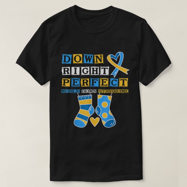 21 mars World Down Syndrome Day Awareness Socks T Shirt (Design framsida)