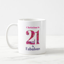 21 och Fabulous 21st Birthday Gift Kaffemugg