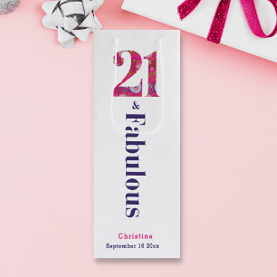 21 och Fabulous 21st Birthday Vin Gift Bag