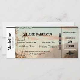21 och Fabulous Tropical Boarding Pass QR Code