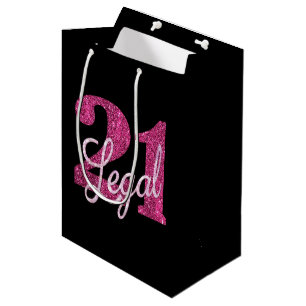 21 och juridiska Roligt Rosa Faux Glitter 21:a f