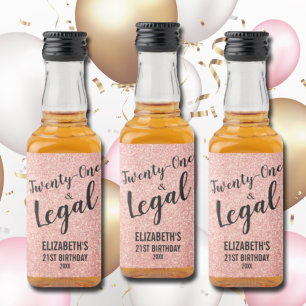 21 och  Ro Glitter Anpassningsbar Mini Spritflaskor Etikett