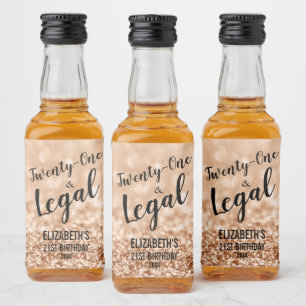 21 och  Ro Glitter-Anpassningsbarna Mini Spritflaskor Etikett