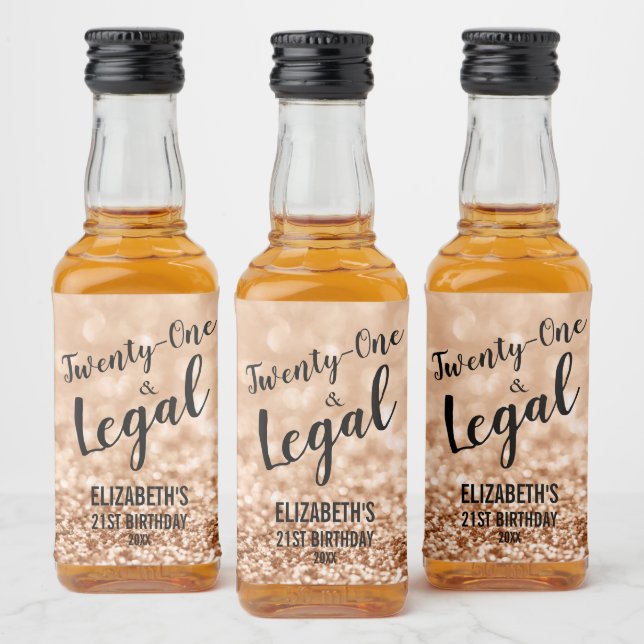 21 och  Ro Glitter-Anpassningsbarna Mini Spritflaskor Etikett (Flaskor)