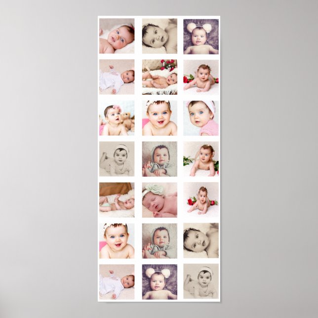 21 Personlig för fotokollage-Anpassningsbar Poster (Framsidan)