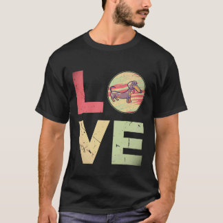 21 Retro vintage Dachshund Hund Mamma presenter Da T Shirt