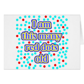 21 rött pricker gammalt hälsningskort