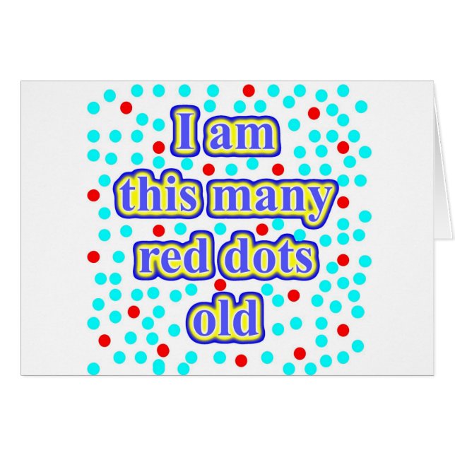 21 rött pricker gammalt hälsningskort (Framsidan Horizontal)