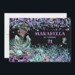 *~* 21 Sjöjungfru magiskt under havsfödelsedagen Inbjudningar<br><div class="desc">*Energetiskt förstärkt EDIT ANY AGE Whimsical Cute under Sea African American , mörk skin , Sjöjungfru Girl Födelsedagsfest inbjudan under 21:a eller någon ålder Girly Birthday. ÅLDERN kan anpassas liksom annan information som behövs. Ålder som 1, 2, 3, 4, 5, 7, 8, 9, 10, 11, 12, 13, söta 16, 21,...</div>