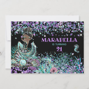 *~* 21 Sjöjungfru magiskt under havsfödelsedagen Inbjudningar