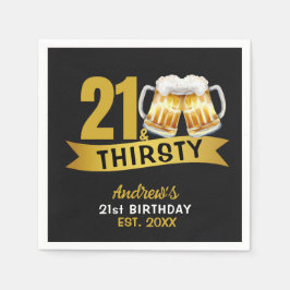 21 & THIRSTY-21ST BIRTHDAY INVITATION PAPPERSSERVETT