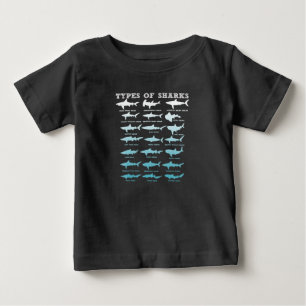 21 typer av hajbiologi t shirt