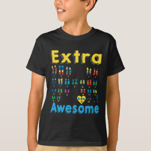 21 Xy Extra Kromosom Pojke Världsdagen för Downs s T Shirt