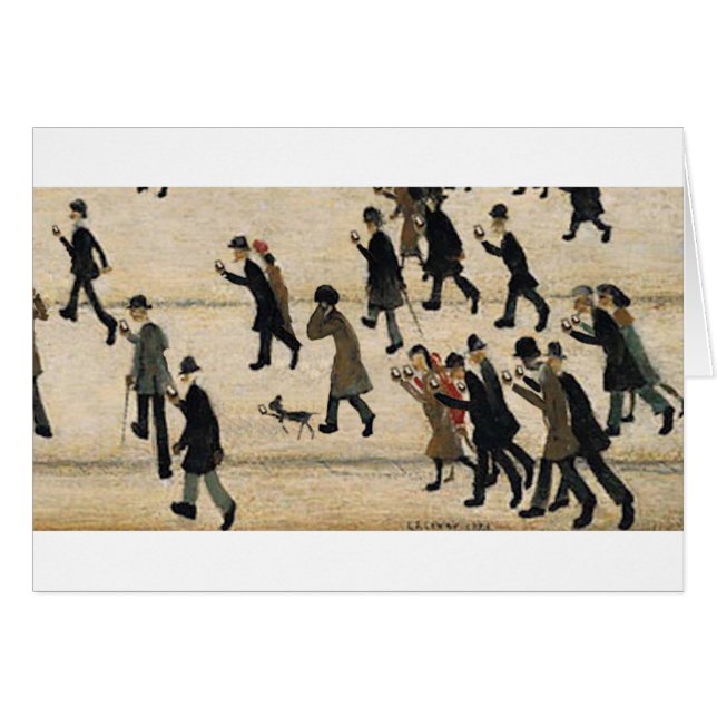 21st Århundrade LS Lowry Hälsningskort (Framsidan Horizontal)