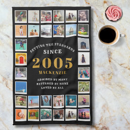21st Birthday 2005 Family Memories Photo Collage  Kökshandduk