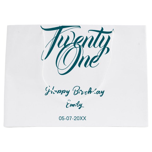 21st birthday add name date year blue template thi (Framsidan)