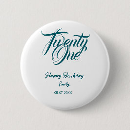21st birthday add name date year blue template thi knapp