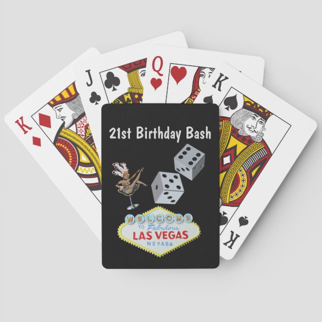 21st Birthday Bash Las Vegas Casinokort (Baksidan)
