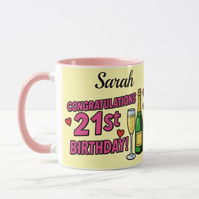 21st Birthday coffee mug  Mugg (Vänster)