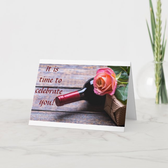 **21st** BIRTHDAY ÖNSKEMÅL FÖR DIG!!!!!! CELEBRATE Kort (Framsida)