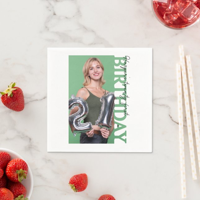 21st Birthday Photo college Party  Pappersservett (Insitu)