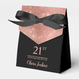 21st Birthday Rose Gold Thank You Favor Box Presentaskar