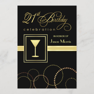 21st Eleganta champagneinbjudningar för Inbjudningar