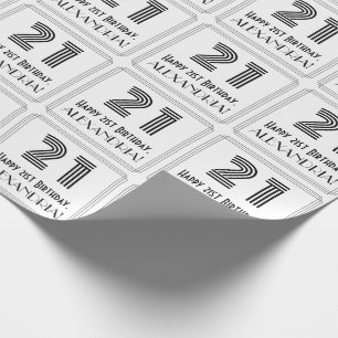 21st Födelsedag: Art déco inspirerad stil "21", Presentpapper