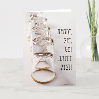 21st födelsedag för lycklig kort