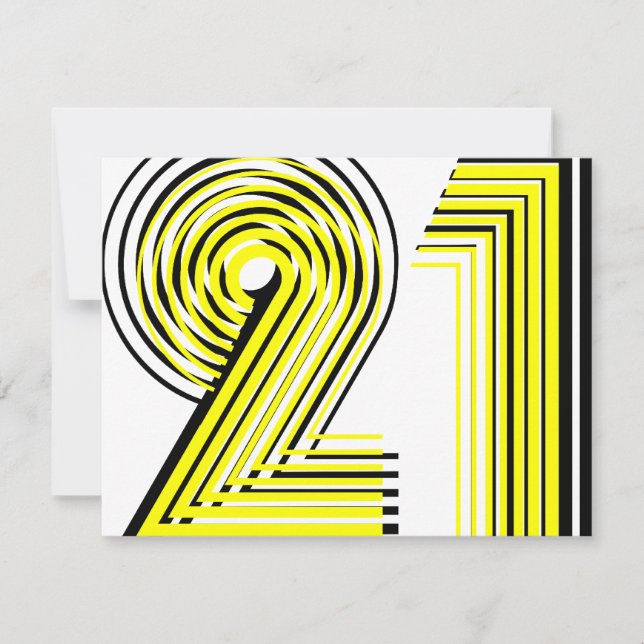 21st Födelsedag Inbjudningar (Framsida)