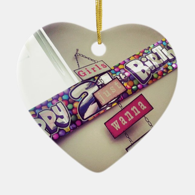 21st Födelsedag Julgransprydnad Keramik (Framsidan)