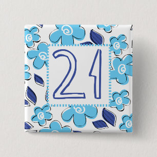 21st Födelsedag Knapp
