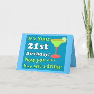 21st Födelsedag Kort