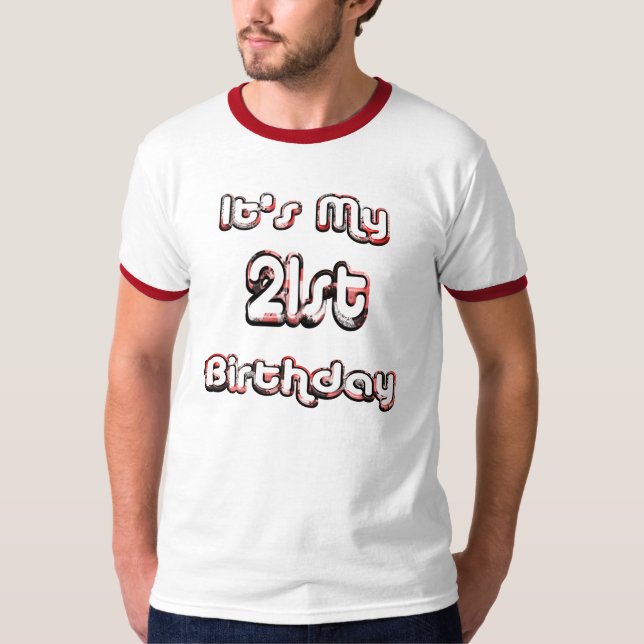 21st Födelsedag som dricker skjortan Tee (Framsida)