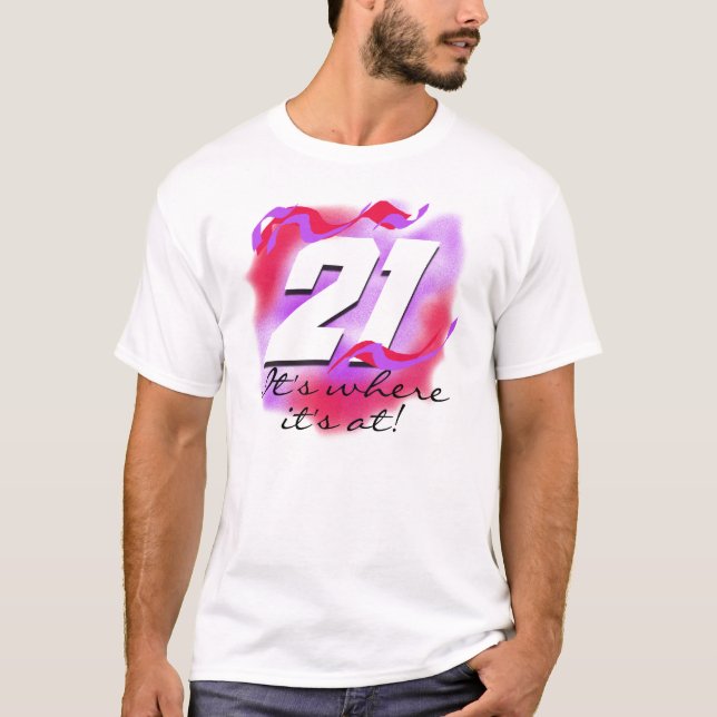 21st Födelsedag Tee Shirt (Framsida)