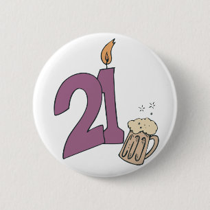 21st Födelsedagdrinkar Knapp