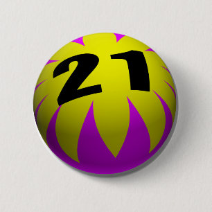 21st Födelsedaggåvor, strandboll 21! Knapp