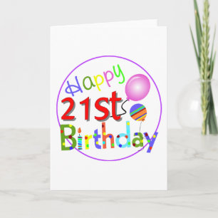 21st födelsedaghälsningar kort