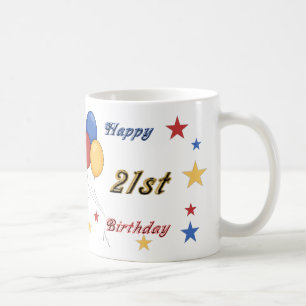 21st födelsedagmugg för lycklig kaffemugg