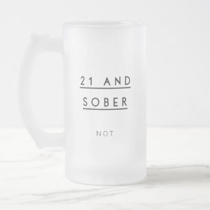 21st Födelsedagölmugg Frostat Ölglas