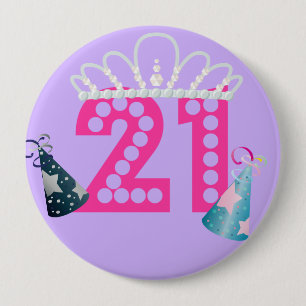 21st Purpurfärgad Princess Knäppas för födelse Knapp