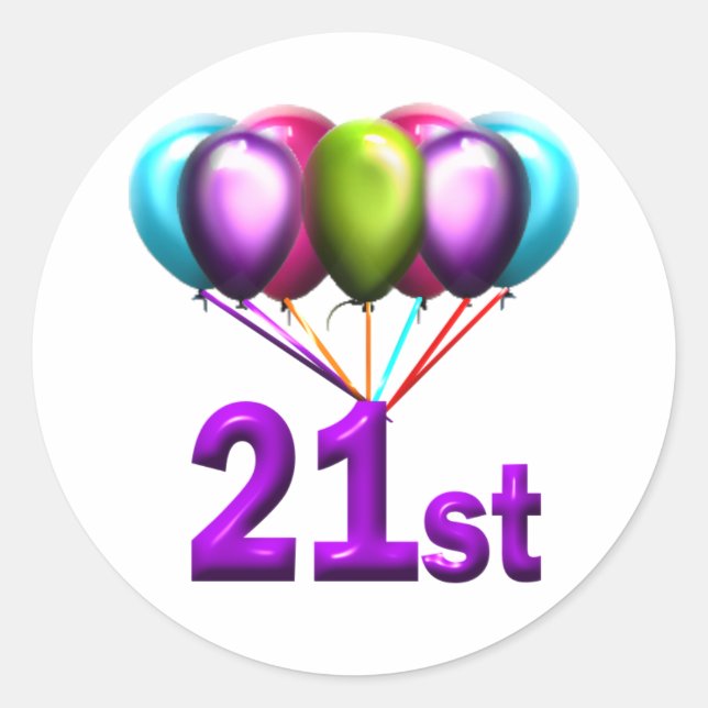 21st runt klistermärke (Framsida)