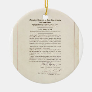 21st Sinande förbud för konstitutionstillägg Julgransprydnad Keramik