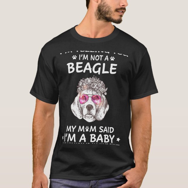 220 Jag säger att jag inte är en beagle T Shirt (Framsida)
