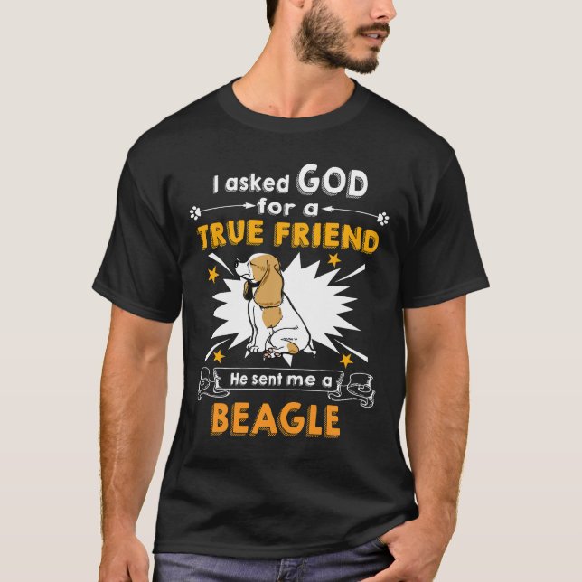 221 Be Gud True Friend en beagle T Shirt (Framsida)