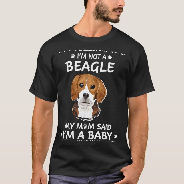 221 Jag säger att jag inte är en beagle T Shirt (Framsida)