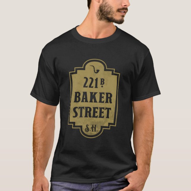 221B Baker Street [Distress] T Shirt (Framsida)
